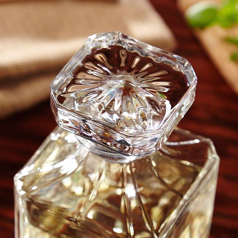 Personalized Whiskey Decanter Set with Square Rocks Glasses - 5 Pieces