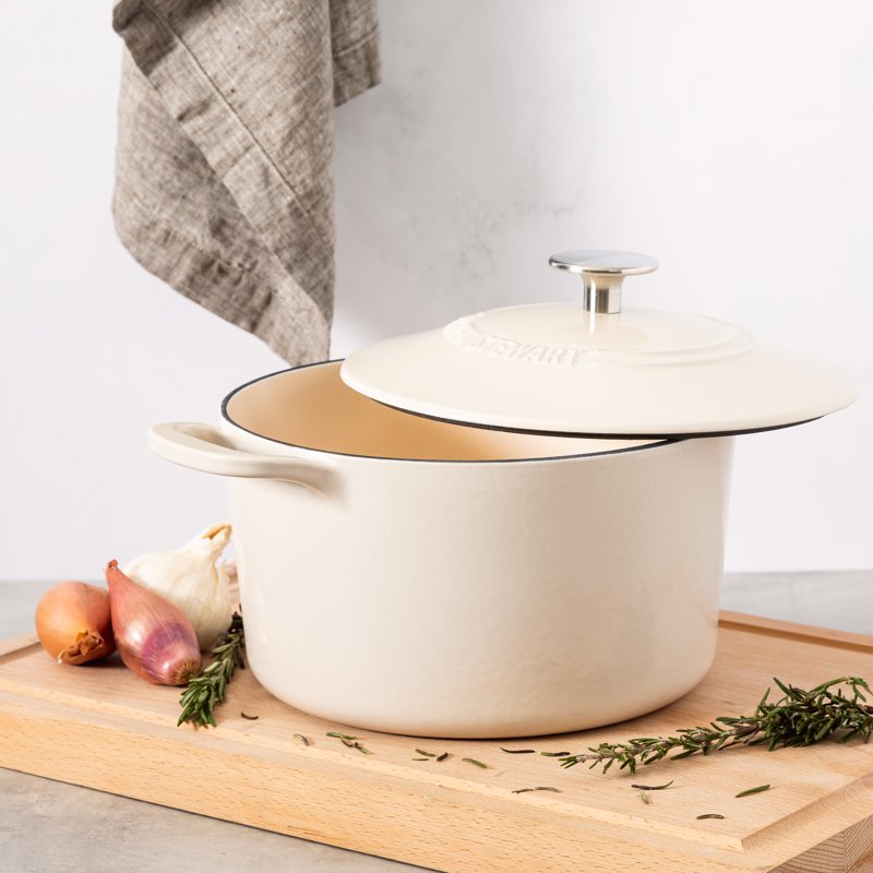 4-Quart Enamel Cast Iron Dutch Oven - Linen