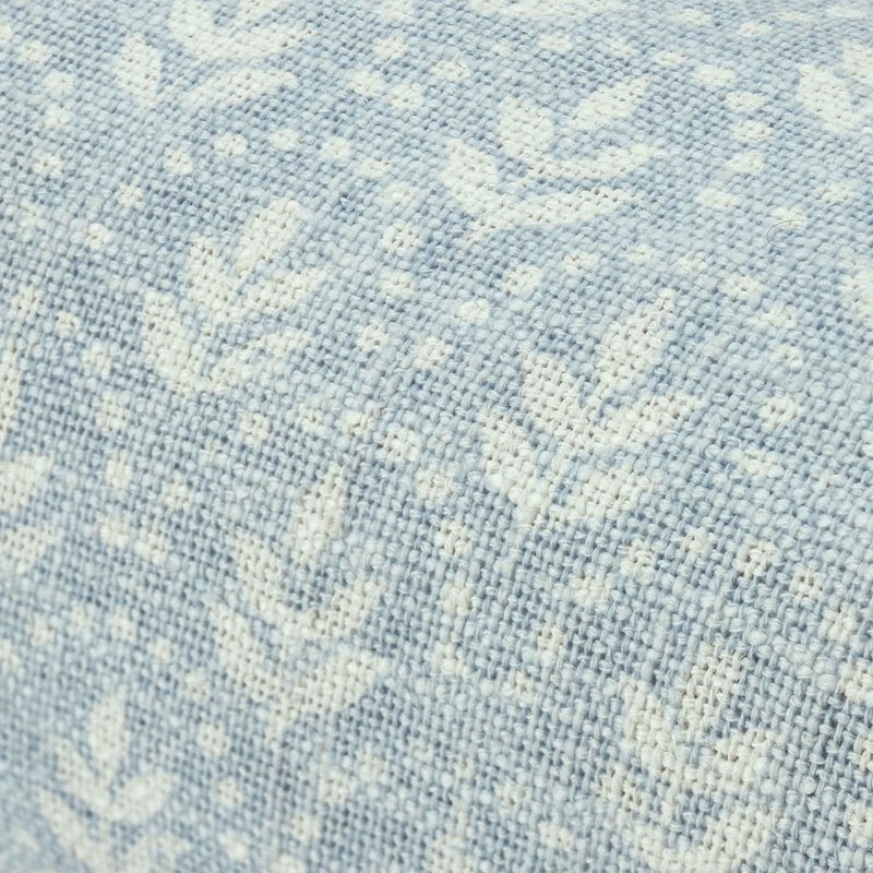Blue 8x20 Inch Hydrangea Block Print Bolster Pillow by Drew Barrymore