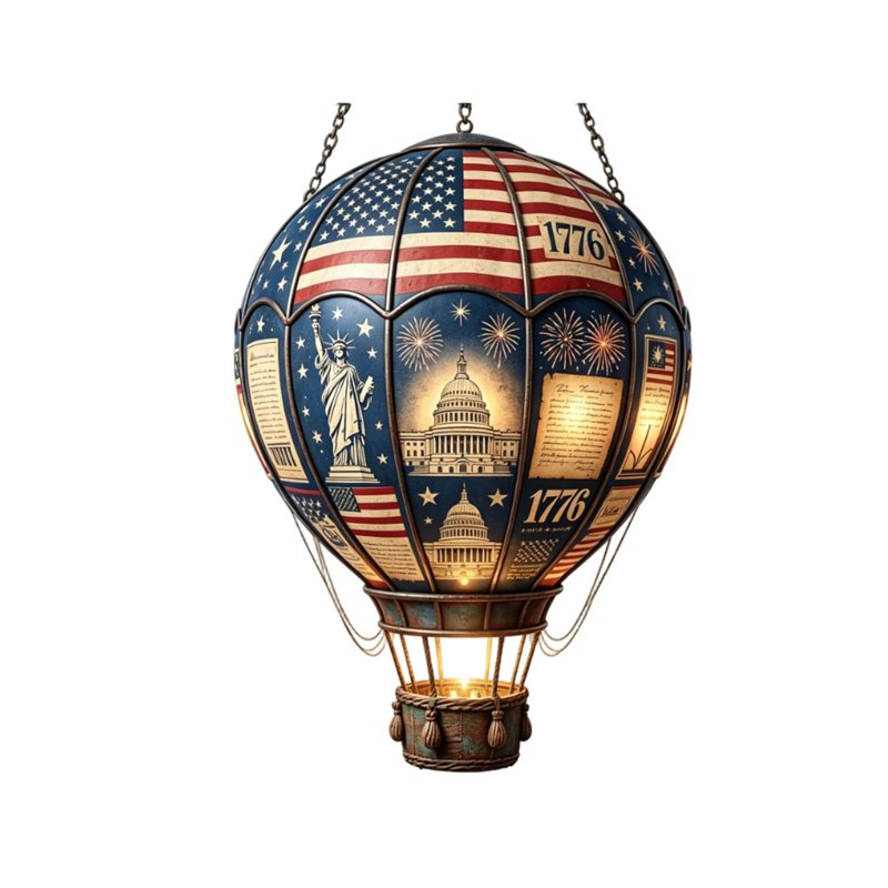 Hot Air Balloon Sun Catcher Window Garden Hanging Ornament - Colorful Acrylic - Variation 063