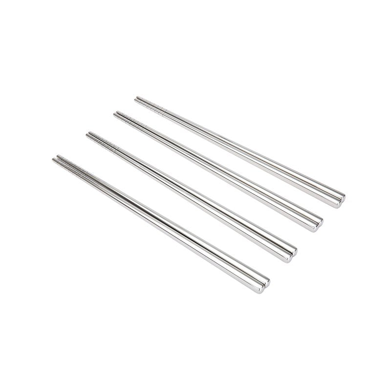 Stainless Steel Chopsticks Set - 4 Pairs, 9-Inch Length