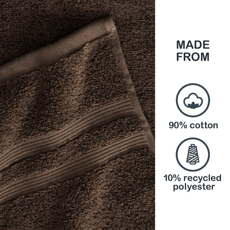Mainstays Oversized Cotton Bath Sheet Set - Brown Basket, 2-Piece, Quick Dry