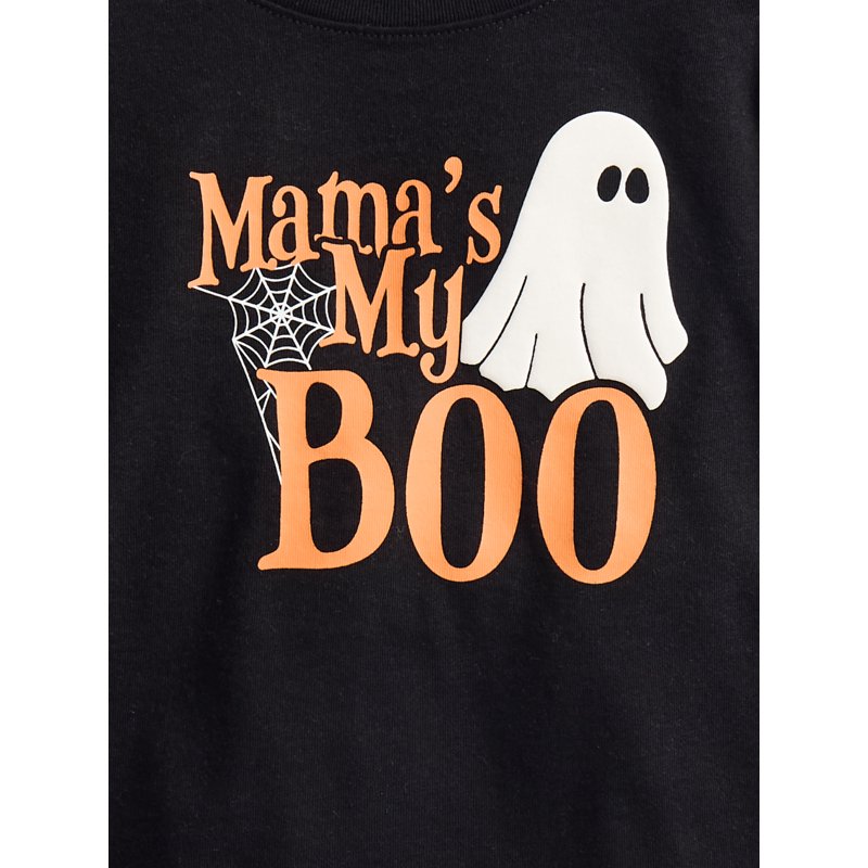 Toddler Boys Halloween Graphic T-Shirt - Short Sleeve, Black Soot, 2T