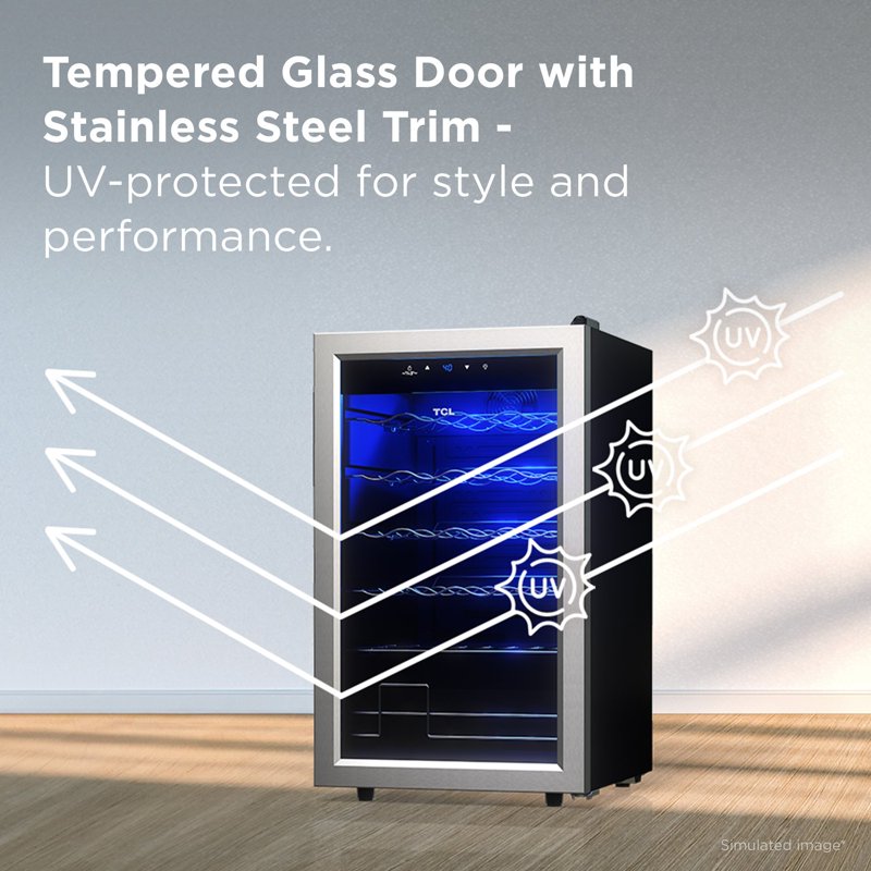 24 Bottle Stainless Steel Wine Cooler - Compact & Efficient