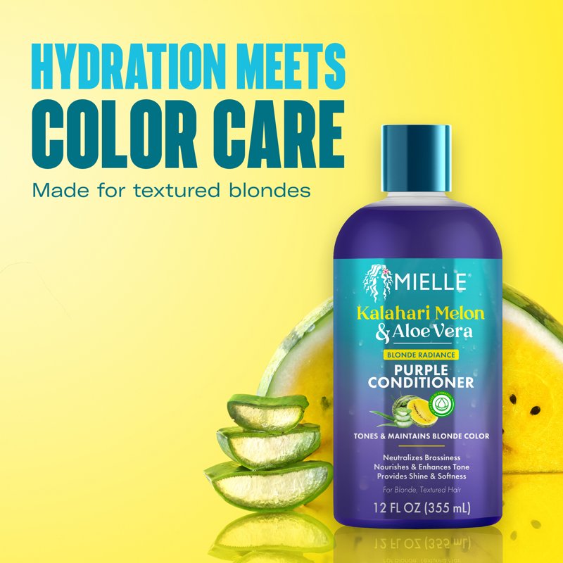 Kalahari Melon and Aloe Vera Purple Conditioner for Blonde Hair - 12 oz