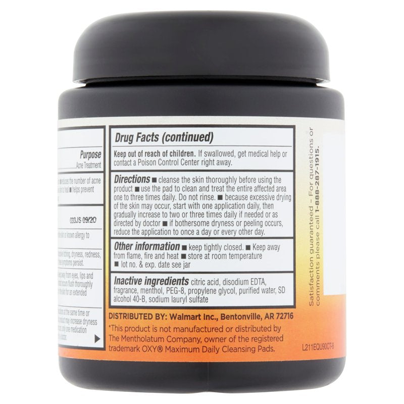 Maximum Strength Salicylic Acid Acne Cleansing Pads - 270 Count (3 Pack)