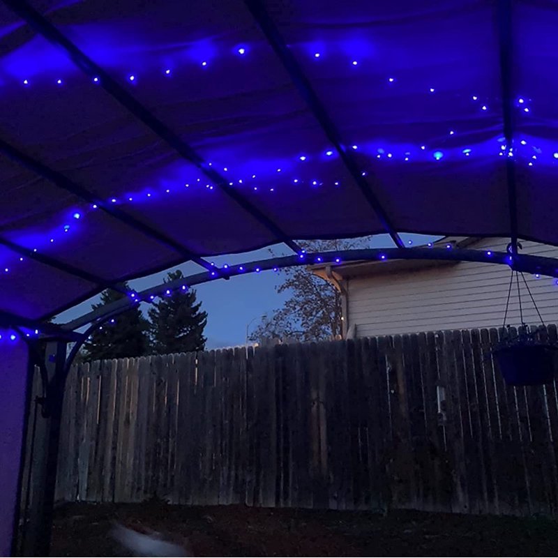 Blue 33ft Solar Fairy Lights Outdoor Waterproof 100 LED 8 Modes - 4 Pack
