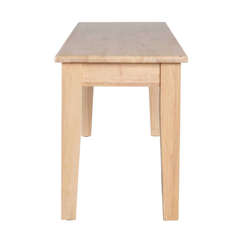 Backless Dining Bench in Blonde Oak Finish - Shaker Style