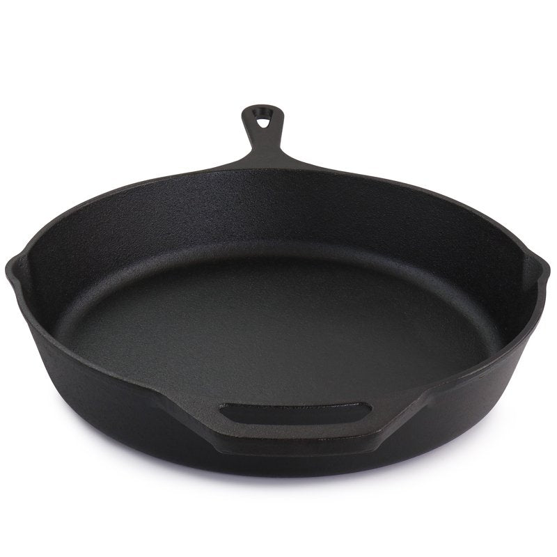 12 Inch Preseasoned Cast Iron Frying Pan - Versatile Black Skillet