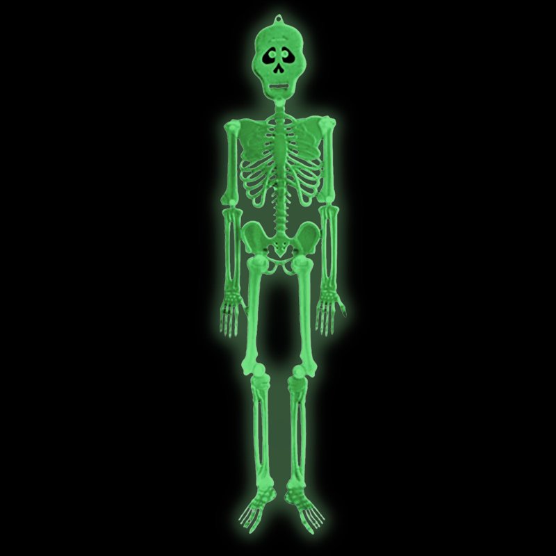 Luminous Skeleton Halloween Prop Full Body Bones with Movable Joints - Indoor Outdoor Decor