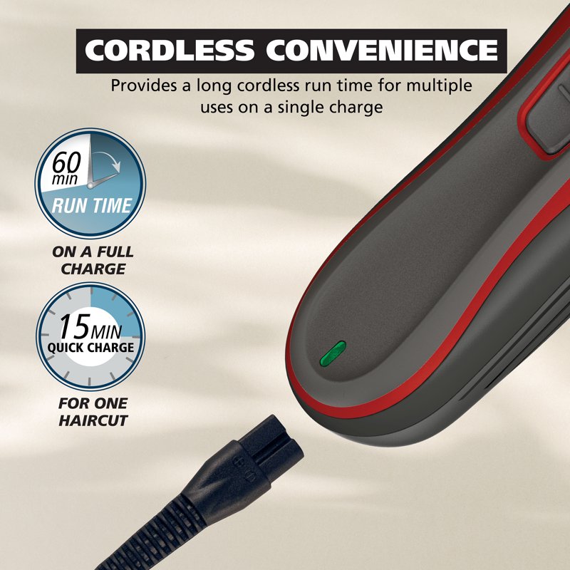 Cordless Hair Clipper for Men & Women - Rechargeable, Stainless Steel Blades