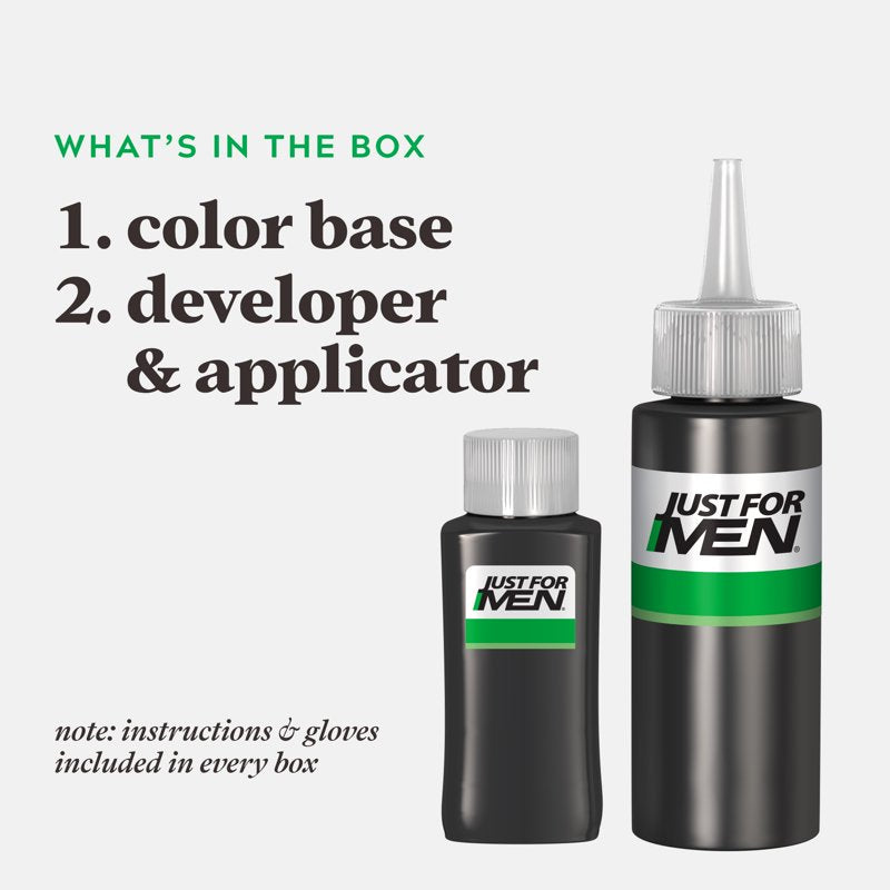 Mens Shampoo-In Gray Hair Color - Natural Ammonia-Free Formula