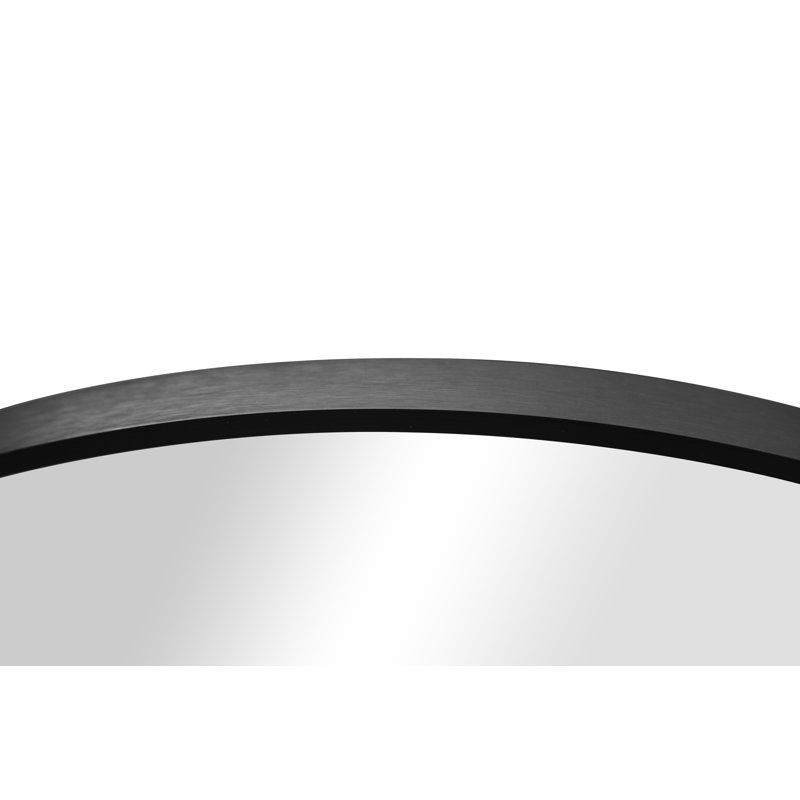 (4 Pack) Black Aluminum Round Wall Mirrors 28in for Bathroom & Living Room - Modern Decor