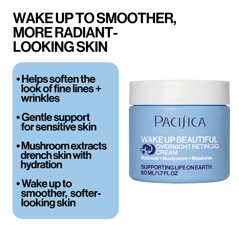 Overnight Retinoid Facial Moisturizer, Anti-Aging Hydrating Night Cream 1.7 oz