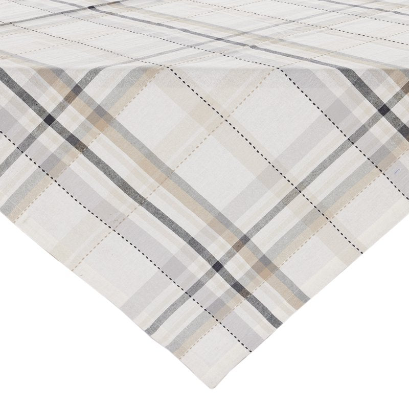 60" x 84" Plaid Tablecloth - 100% Cotton - Multi Color