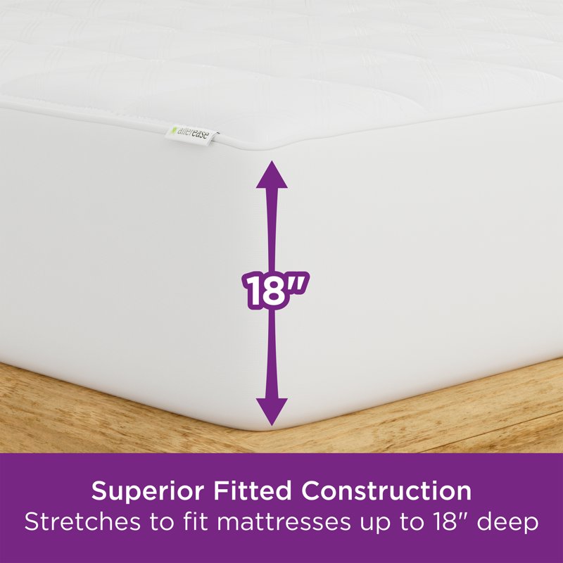 Twin Mattress Protector with Allergies & Temperature Control - Allerease Ultimate