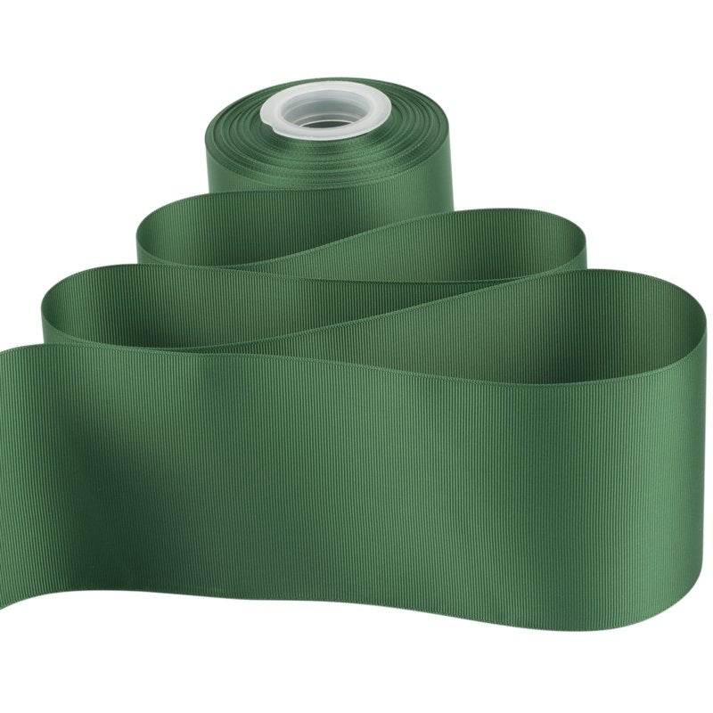 Grosgrain Ribbon 4 Inch x 25 Yards - Solid Forest Green Craft Ribbon - Variation of THIS listing