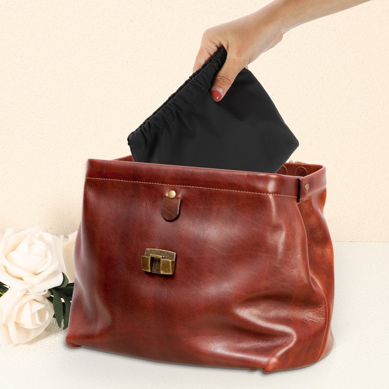 Mini Cosmetic Bag with Multiple Pockets - Black
