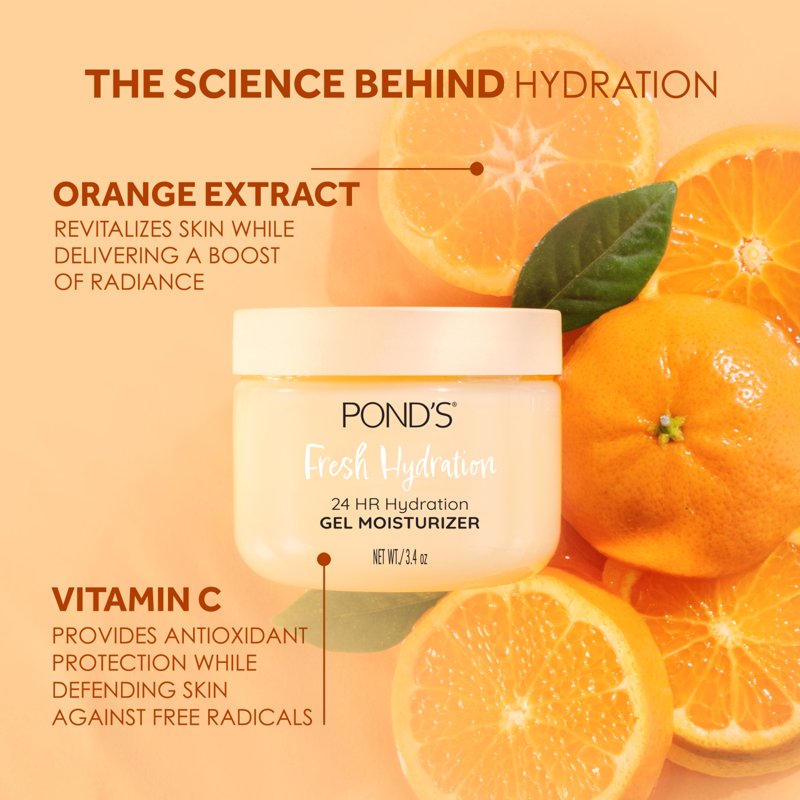 Vitamin C Gel Moisturizer - Oil-Free Face Hydration Cream 3.4oz