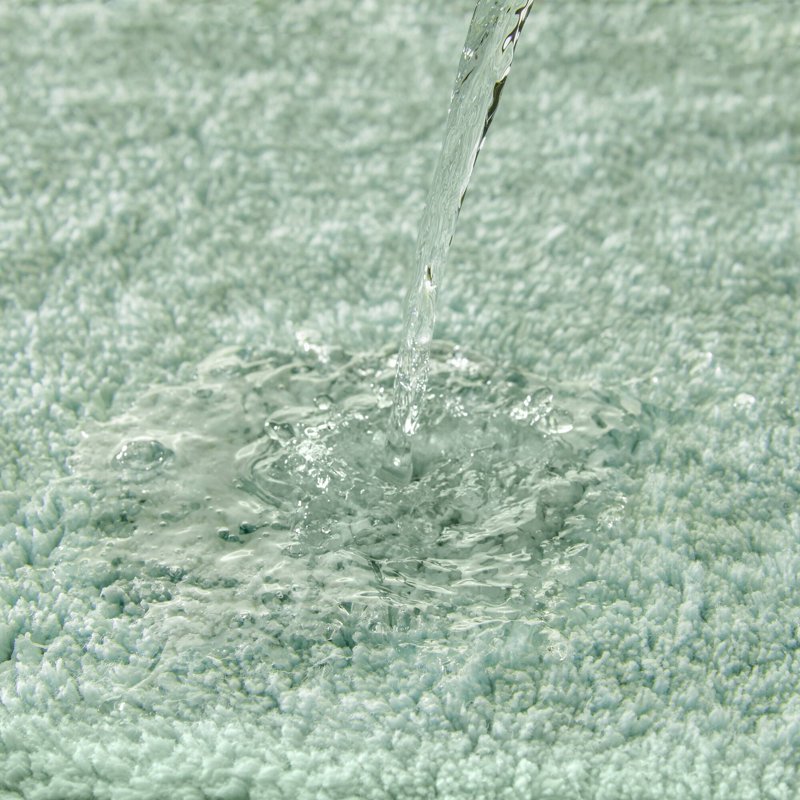 Reversible Cotton Bath Rug 24x72in - Ultra Plush 3000 GSM Green Bathroom Mat