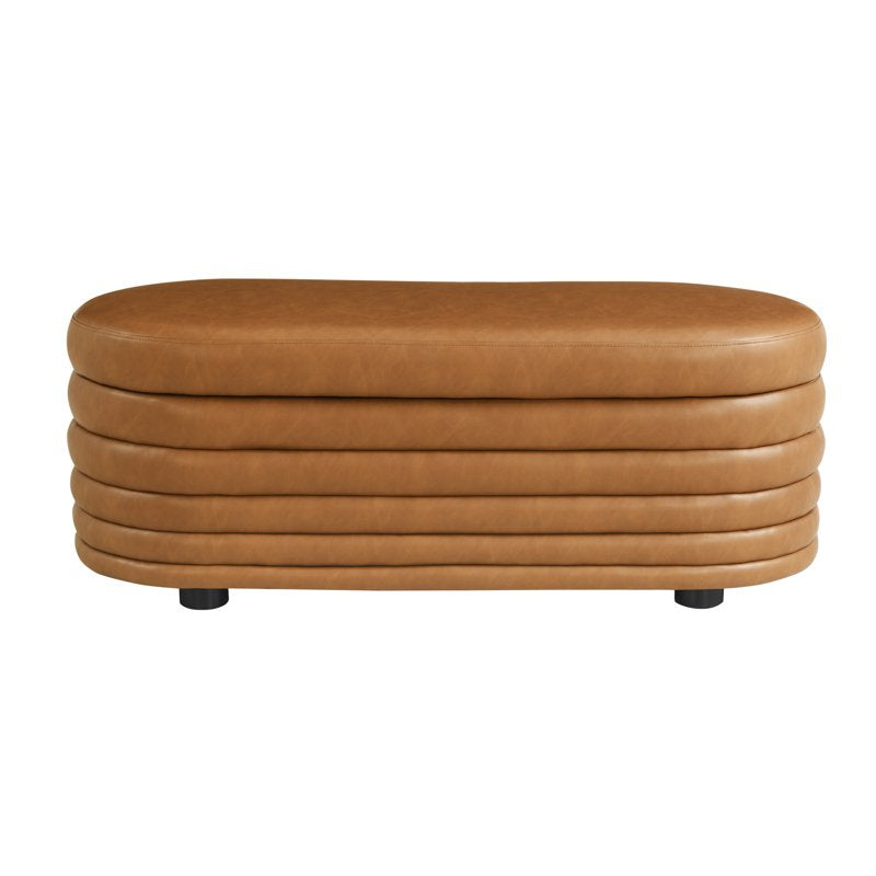 Modern Storage Ottoman with Hidden Compartment - Multiple Colors