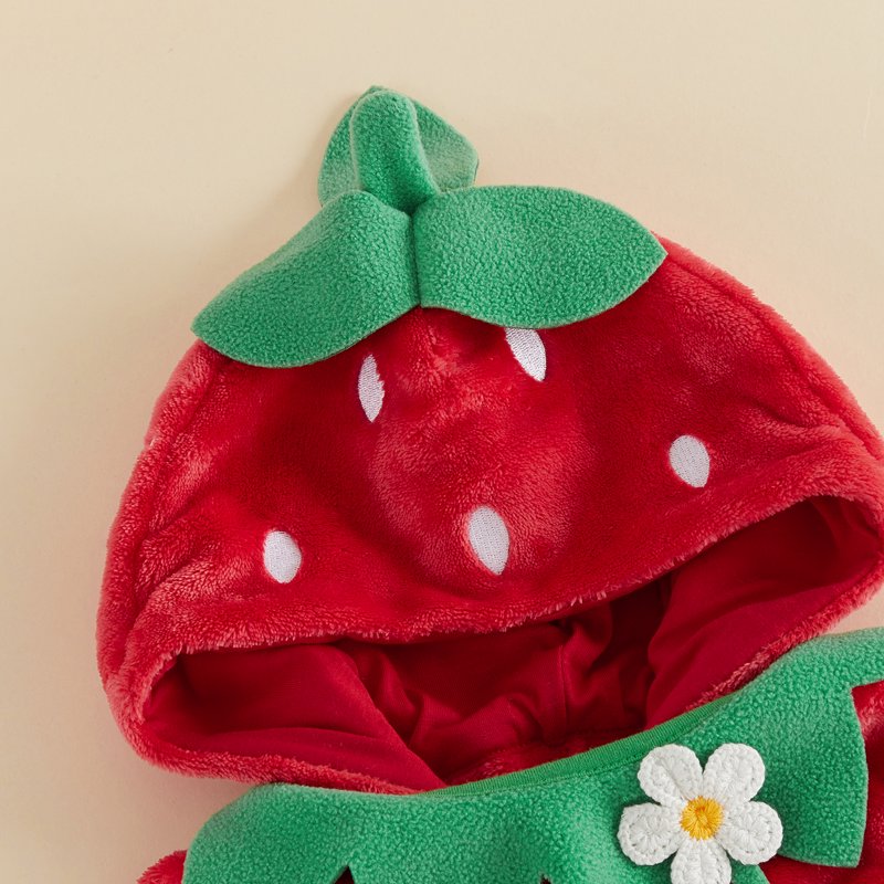 Toddler Baby Halloween Strawberry Costume Romper - Red, 6-12 Months