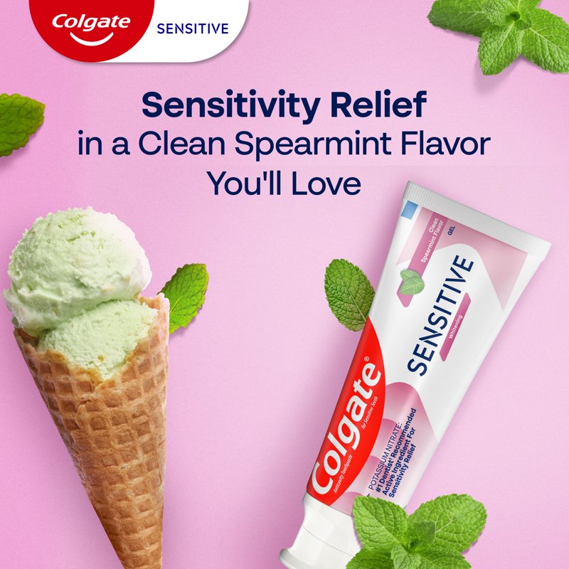 Sensitive Toothpaste Gel - 6 oz Spearmint Fluoride Formula