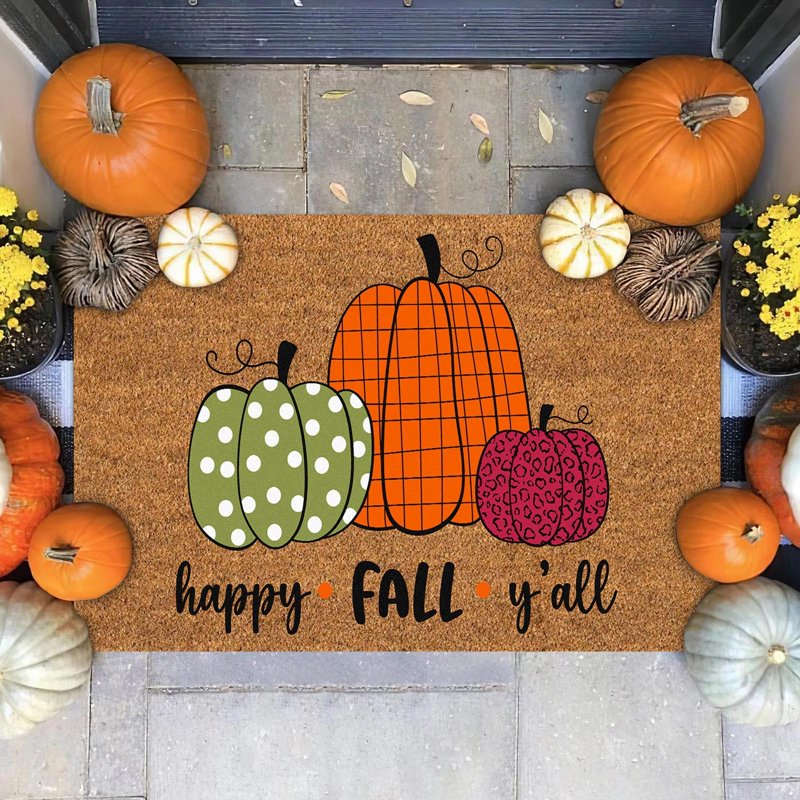 Halloween Door Mat Pumpkin Funny Doormat - Autumn Door Mat Z10007