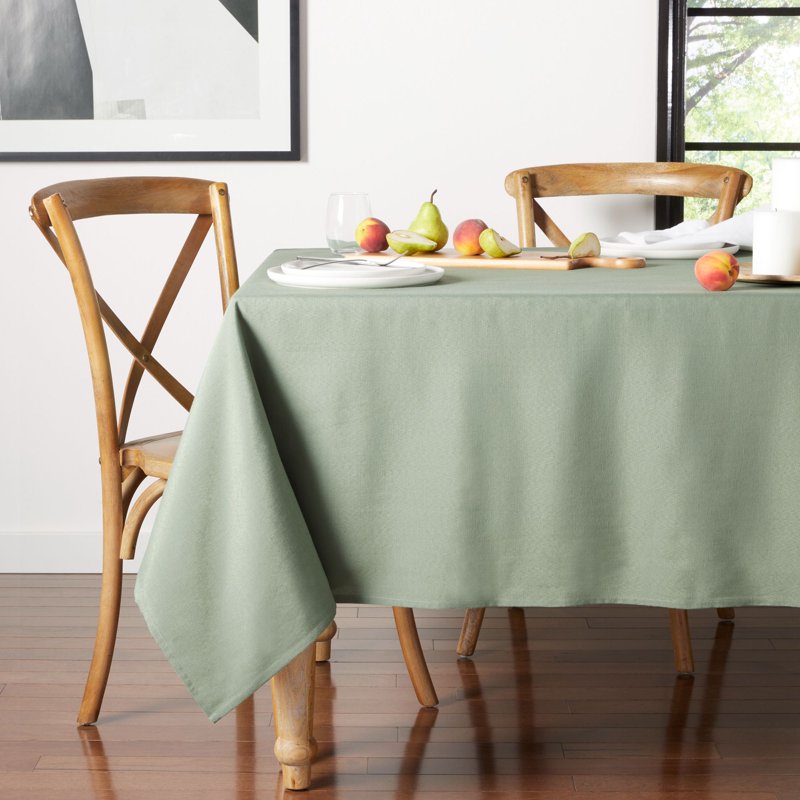 Fabric Tablecloth - Green, 60" x 84", 4 Pack