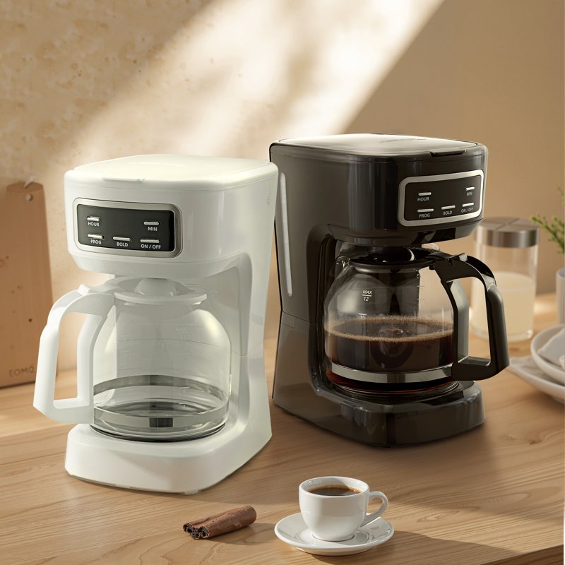 12-Cup Programmable Coffee Maker - White