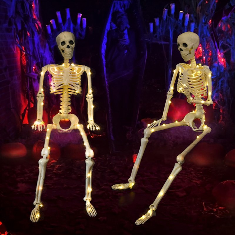 Halloween Skeleton Decorations Outdoor Skeleton Props Set - Dark Terror, Ghost House, Variation M-1