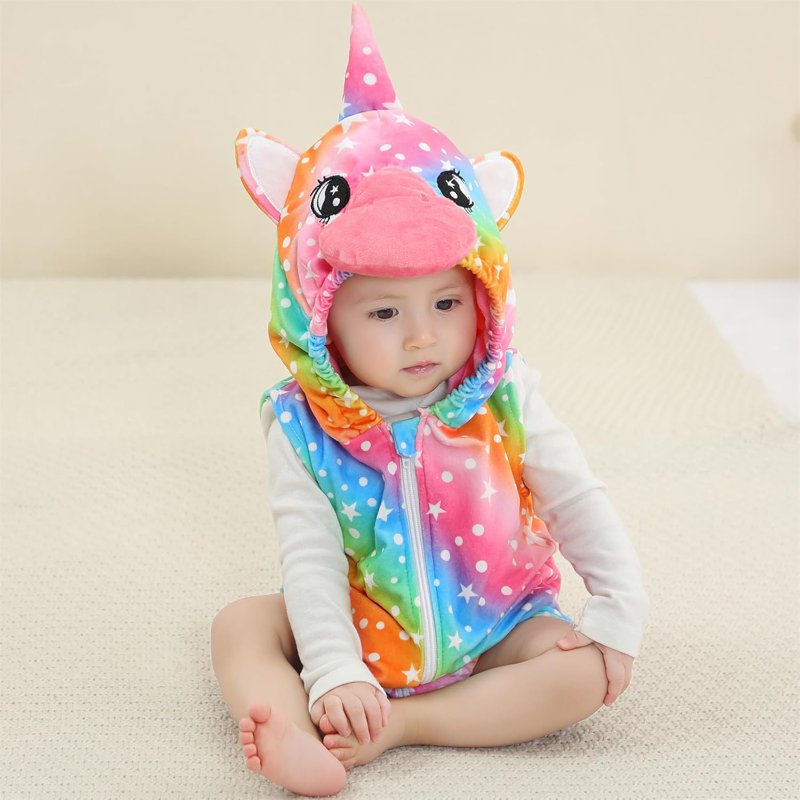 Baby Girl Unicorn Flannel Romper Costume 18-24 Months Halloween Outfit