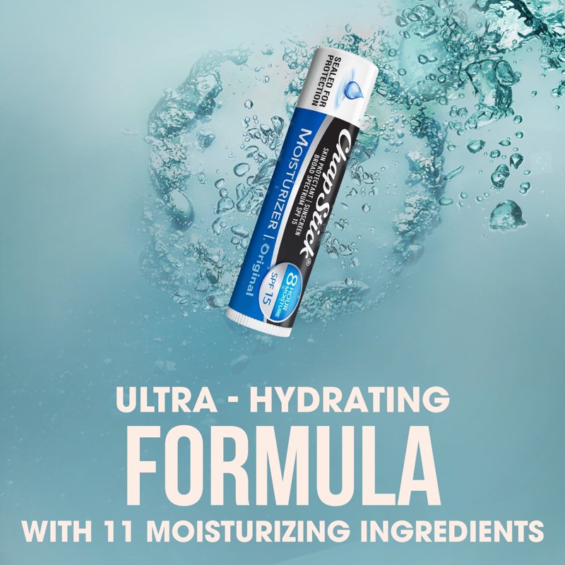 Moisturizing Lip Balm with SPF 15 - Unscented Sun Protection for Lips