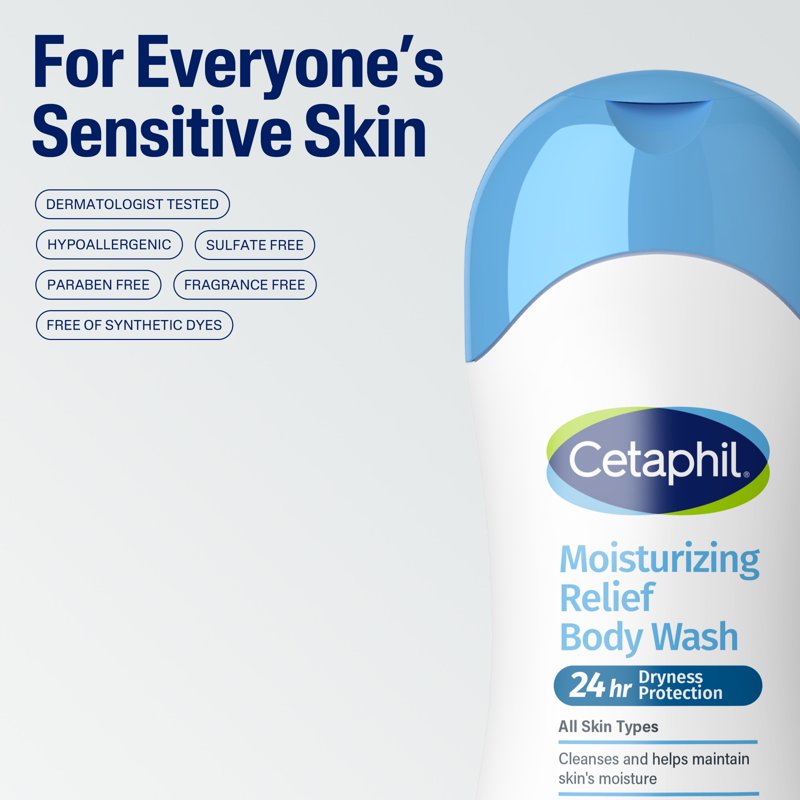 Moisturizing Relief Body Wash for Sensitive Skin - 24 Hour Hydration