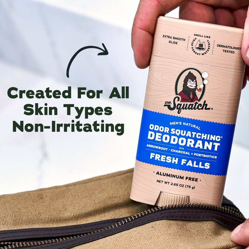 Natural Aluminum-Free Deodorant for Men - Fresh Falls, 2.65 Oz