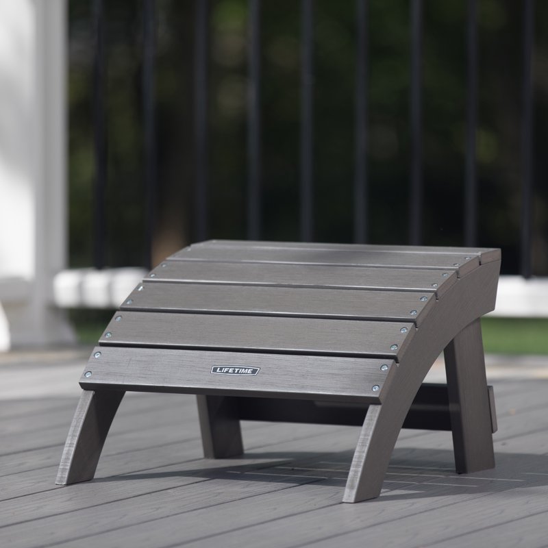 Adirondack Ottoman - Gray UV-Protected Polystyrene