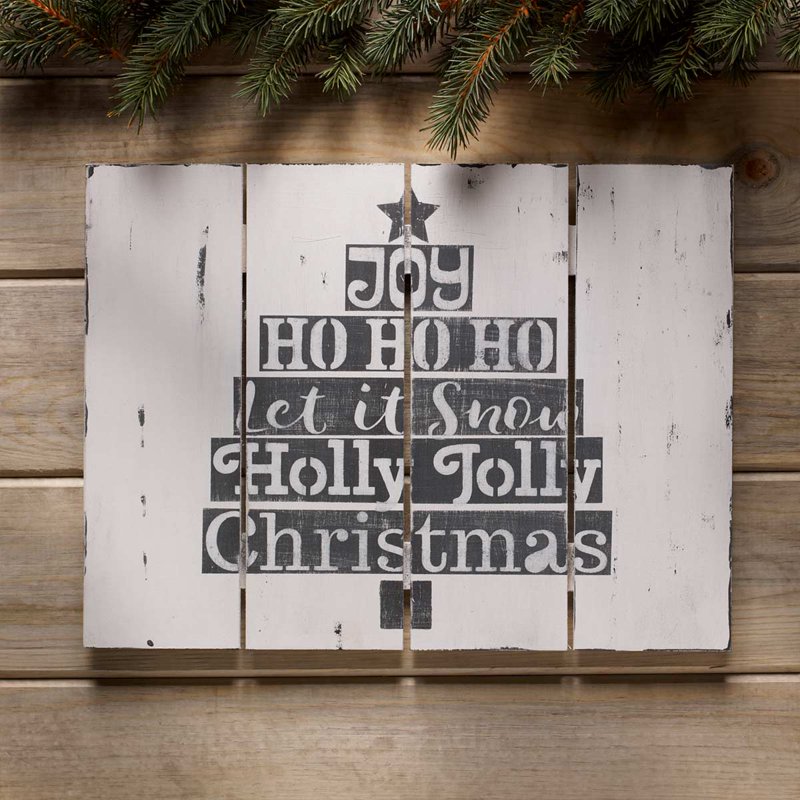 Unfinished Plaid Rectangle Wood Pallet Plaque - 15.9 x 11.9 in - Single