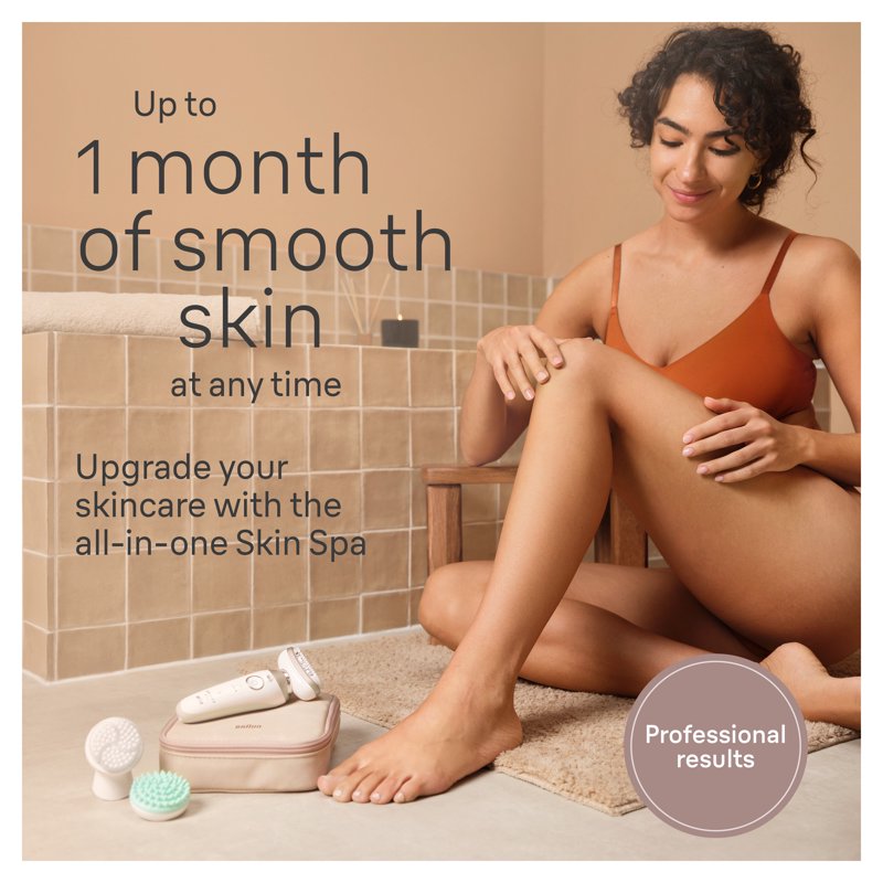 Silk-epil 9 Flex SkinSpa Epilator - Wet & Dry Hair Remover with Attachments
