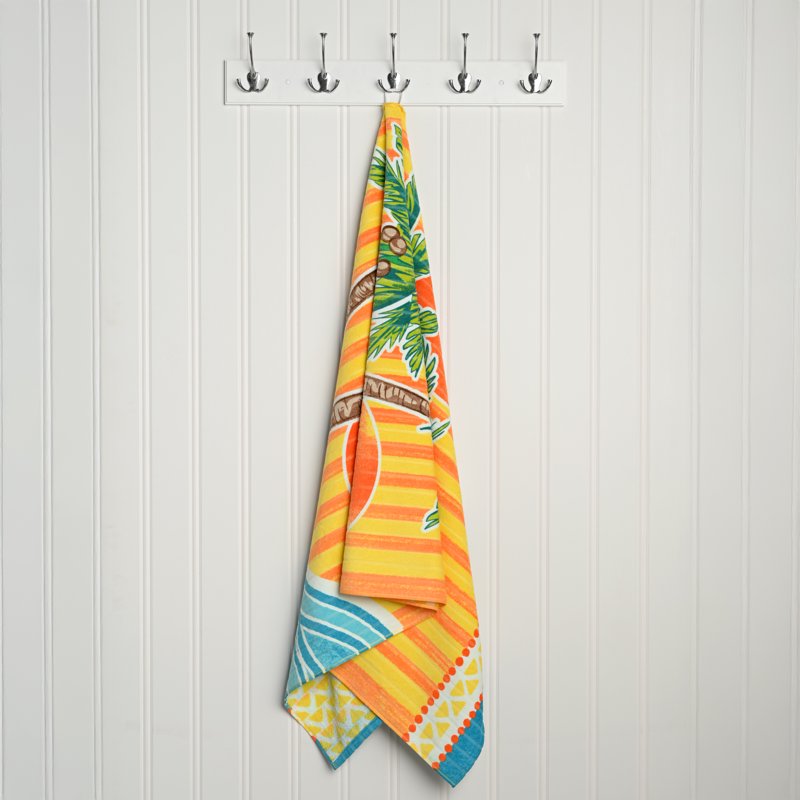 Multicolor Beach Towel 72x38 Inch - Lightweight Pool & Sand Wrap