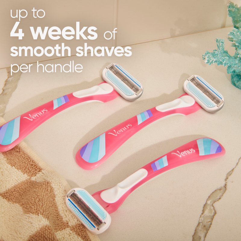 3-Blade Women's Disposable Razors - Summer Surf Edition, 3 Count