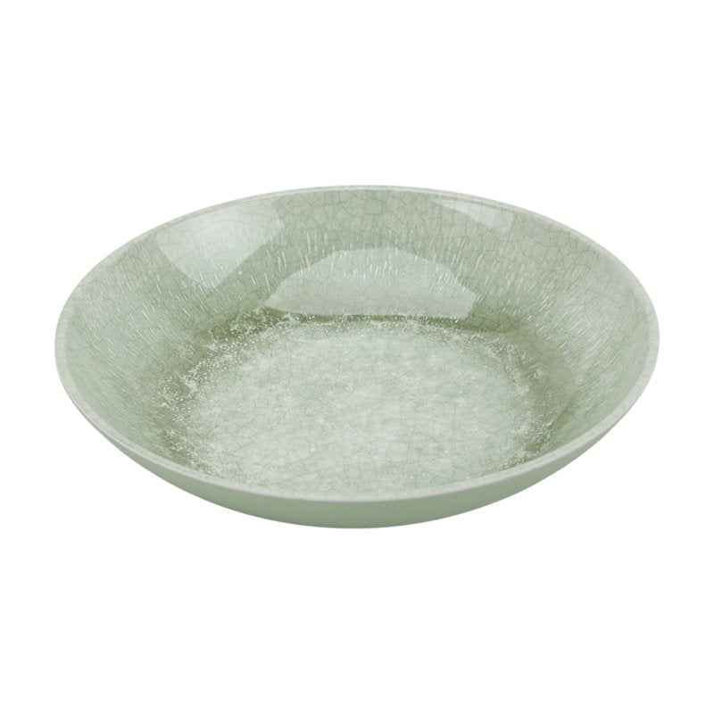 Reusable Bamboo Melamine Dinner Bowls - Green, 2 Pack