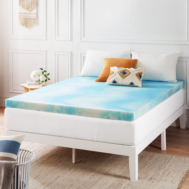 3-Inch Swirl Gel Breeze Memory Foam Mattress Topper - Full