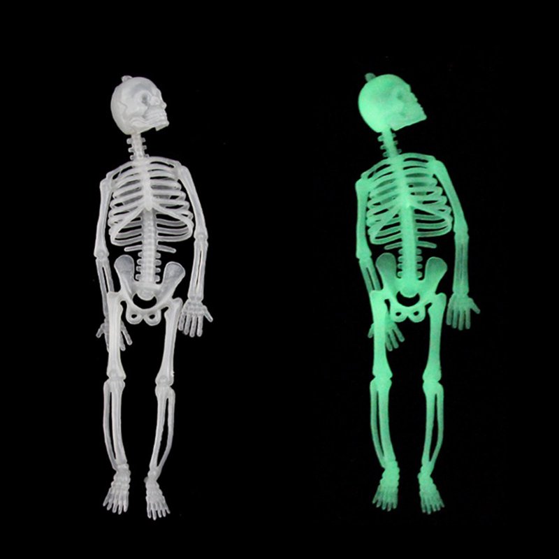 Luminous Skeleton Halloween Prop Full Body Bones with Movable Joints - Indoor Outdoor Decor