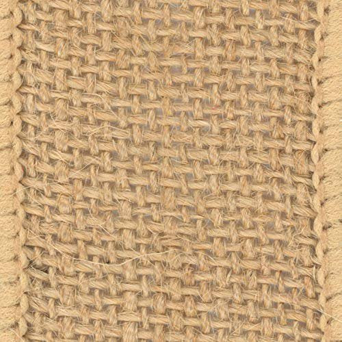 Natural Burlap Ribbon 2.5 Inch Woven Craft Ribbon for Wedding & Decor, 9 Feet