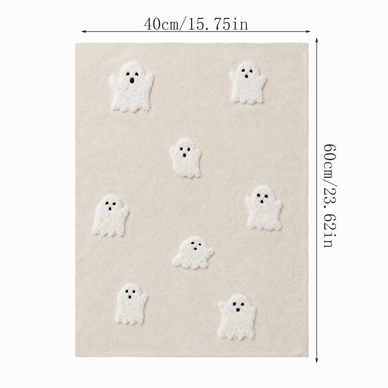 Halloween Ghost Doormat K - 15.8x23.6 Inch Non-Slip Absorbent Front Door Mat