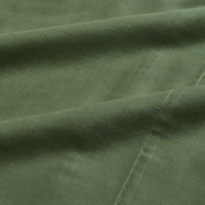 King Cotton Pillowcases - 220 Thread Count Brushed Sateen, Bay Leaf Set of 2