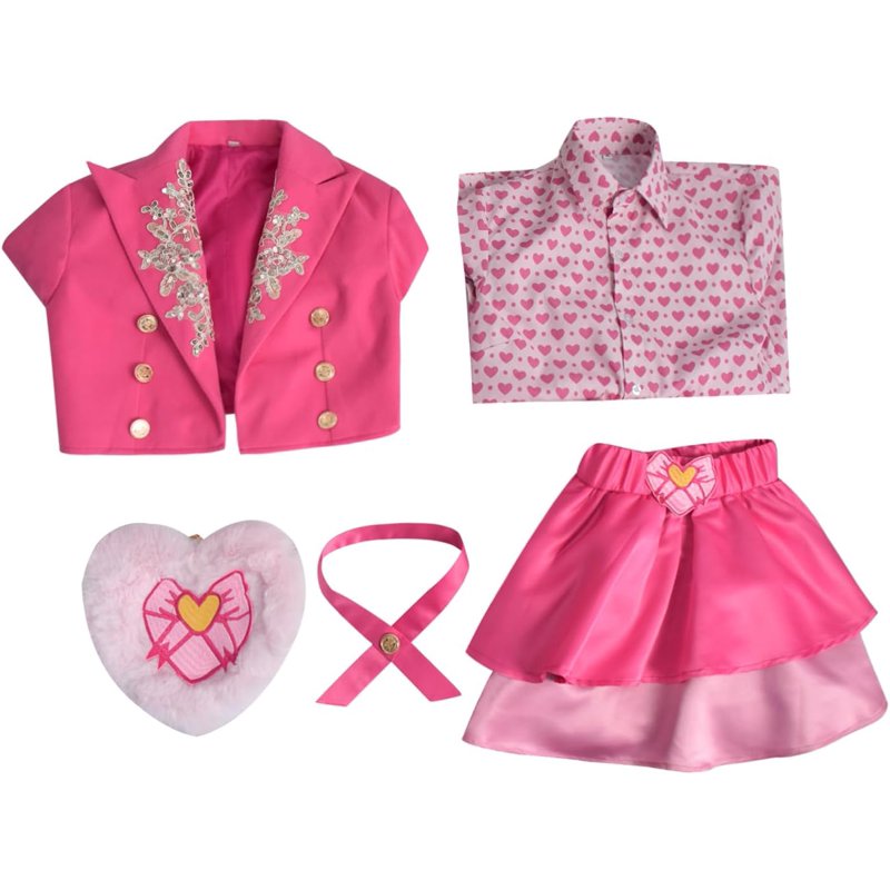 Women's Pink Wonderland Cosplay Costume Set - Medium, 5 Pieces Halloween & Comic Con Outfit