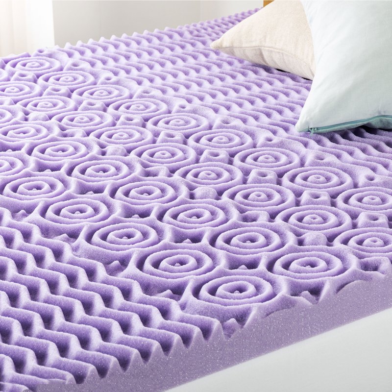 Twin Mattress Topper 3-inch 5-Zone Memory Foam with Lavender Infusion - Best Price Mattress