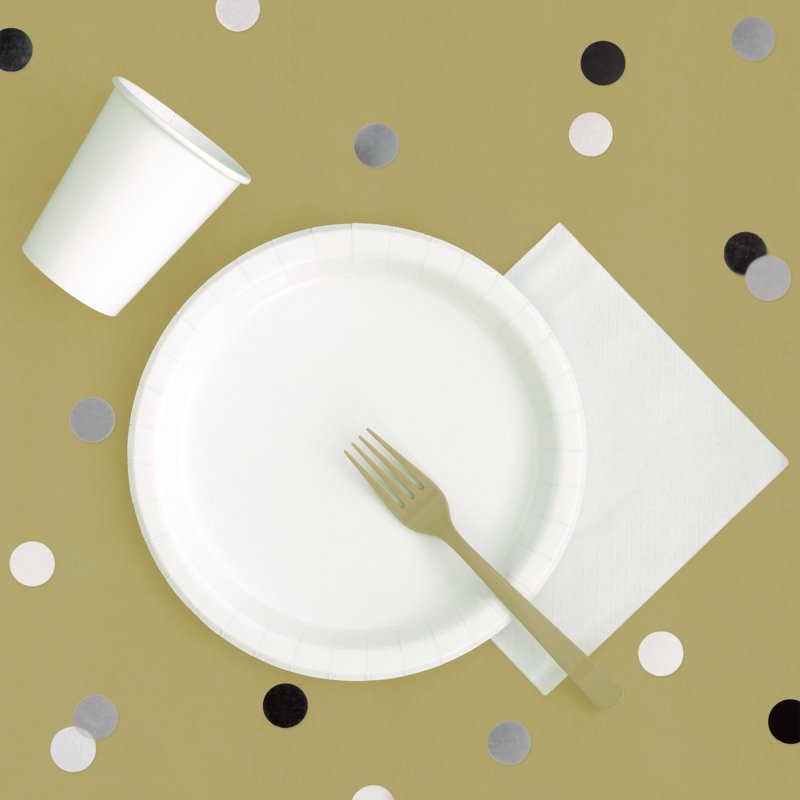 Gold Rectangular Plastic Table Covers - 6 Pack, 54" x 108"