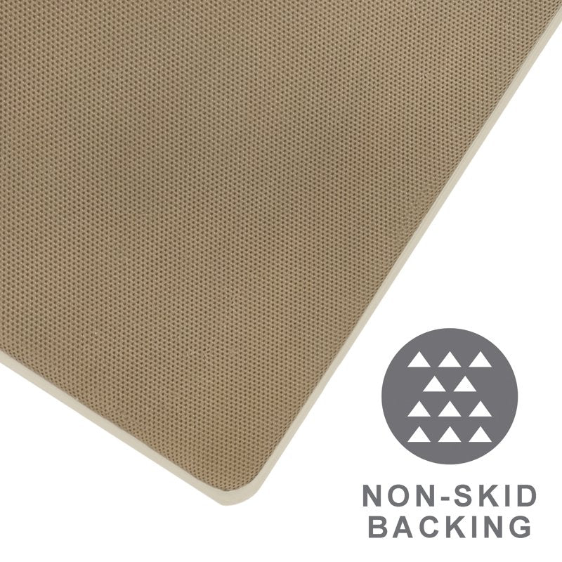Cotton Memory Foam Bath Rug - Vanilla Dream, 20 x 34 Inches, Non-Slip